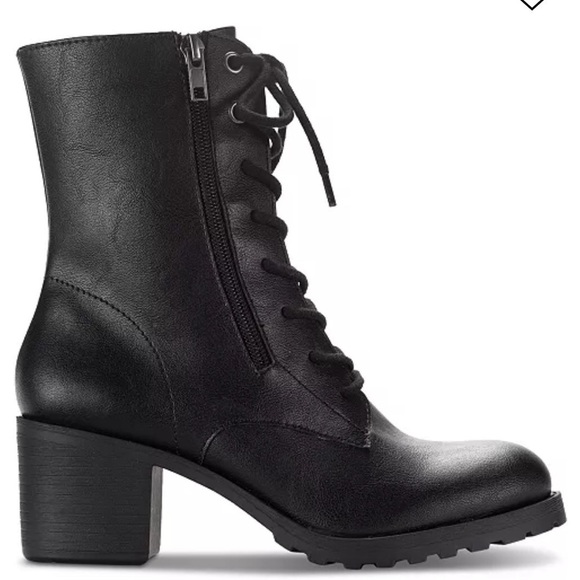 Women's Sheilaa Lace-Up Zip Lug Combat Booties, - Picture 6 of 10